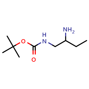 Chemical structure of N-Boc-2-amino-butylamine , CAS 1179533-09-5, AChemBlock P42446