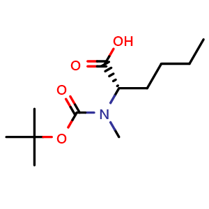 Chemical structure of Boc-N-methyl-L-norleucine , CAS 117903-25-0, AChemBlock P42448