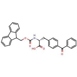 Chemical structure of Fmoc-4-Benzoyl-D-phenylalanine , CAS 117666-97-4, AChemBlock P42452
