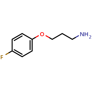 Chemical structure of 3-(4-Fluorophenoxy)propan-1-amine , CAS 116753-54-9, AChemBlock P42484