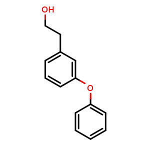 Chemical structure of 3-Phenoxy-benzeneethanol , CAS 115150-60-2, AChemBlock P42528