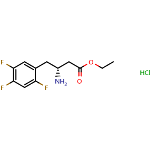 Chemical structure of (R)-Ethyl 2,4,5-trifluoro-b-homophenylalaninatehydrochloride , CAS 1151240-91-3, AChemBlock P42529