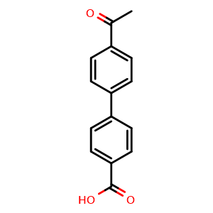Chemical structure of 4'-Acetyl-4-biphenylcarboxylic acid , CAS 114691-92-8, AChemBlock P42546