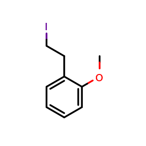 Chemical structure of 2-Methoxyphenethyl iodide , CAS 114686-69-0, AChemBlock P42548