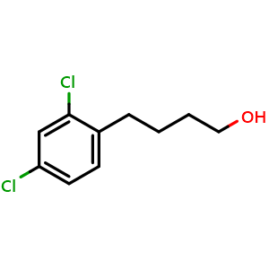 Chemical structure of 2,4-Dichloro-benzenebutanol , CAS 112749-63-0, AChemBlock P42596