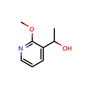 Chemical structure of 2-Methoxy-a-methyl-3-pyridinemethanol , CAS 112197-02-1, AChemBlock P42615