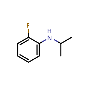 Chemical structure of N-Isopropyl-2-fluoroaniline , CAS 112121-87-6, AChemBlock P42616