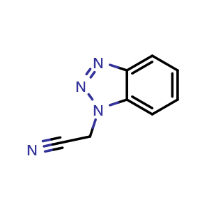 Chemical structure of 1H-Benzotriazole-1-acetonitrile , CAS 111198-08-4, AChemBlock P42629
