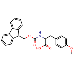 Chemical structure of Fmoc-O-methyl-DL-tyrosine , CAS 1105045-82-6, AChemBlock P42650