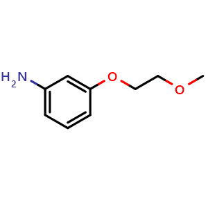 Chemical structure of 3-(2-Methoxyethoxy)-benzenamine , CAS 110178-35-3, AChemBlock P42657