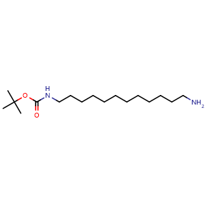 Chemical structure of N-Boc-dodecane-1,12-diamine , CAS 109792-60-1, AChemBlock P42668