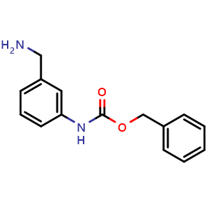 Chemical structure of 3-(Cbz-amino)benzylamine , CAS 1095512-62-1, AChemBlock P42676