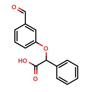Chemical structure of a-(3-Formylphenoxy)-benzeneacetic acid , CAS 1094672-99-7, AChemBlock P42680