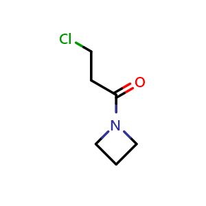 Chemical structure of 1-(Azetidin-1-yl)-3-chloropropan-1-one , CAS 1094428-17-7, AChemBlock P42685