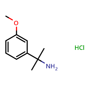 Chemical structure of 2-(3-Methoxyphenyl)propan-2-amine hydrochloride , CAS 109138-28-5, AChemBlock P42703