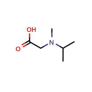 Chemical structure of N-Methyl-N-(1-methylethyl)glycine , CAS 108957-96-6, AChemBlock P42706