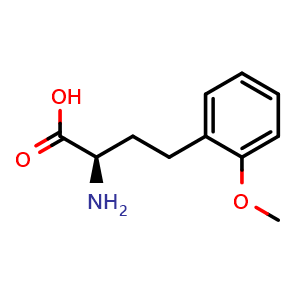 Chemical structure of 2-Methoxy-D-homophenylalanine , CAS 1089276-10-7, AChemBlock P42709