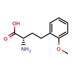 Chemical structure of 2-Methoxy-L-homophenylalanine , CAS 1089276-09-4, AChemBlock P42710
