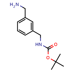 Chemical structure of 3-(Boc-aminomethyl)benzylamine , CAS 108467-99-8, AChemBlock P42717