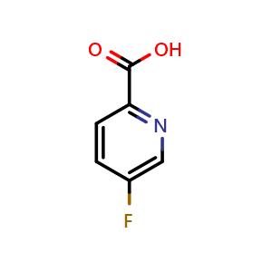 Chemical structure of 5-Fluoropyridine-2-carboxylic acid , CAS 107504-08-5, AChemBlock P42746