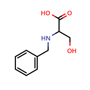 Chemical structure of N-Benzyl-DL-serine , CAS 106910-76-3, AChemBlock P42767