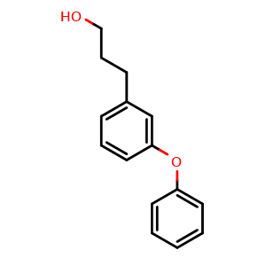 Chemical structure of 3-Phenoxy-benzenepropanol , CAS 106797-69-7, AChemBlock P42771