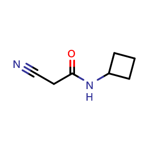 Chemical structure of 2-Cyano-N-cyclobutyl-acetamide , CAS 1064448-86-7, AChemBlock P42781