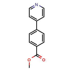 Chemical structure of Methyl 4-(pyridin-4-yl)benzoate , CAS 106047-17-0, AChemBlock P42790