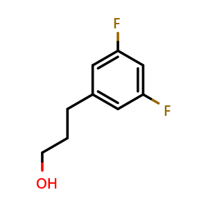 Chemical structure of 3-(3,5-Difluorophenyl)propan-1-ol , CAS 105219-37-2, AChemBlock P42826