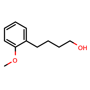 Chemical structure of 2-Methoxy-benzenebutanol , CAS 10493-38-6, AChemBlock P42834