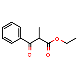 Chemical structure of a-Methyl-b-oxo-benzenepropanoic acid ethyl ester , CAS 10488-87-6, AChemBlock P42838