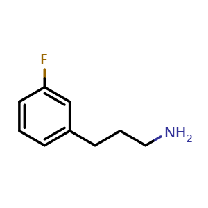 Chemical structure of 3-Fluoro-benzenepropanamine , CAS 104774-86-9, AChemBlock P42845
