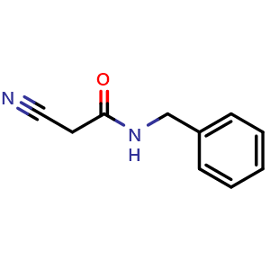 Chemical structure of 2-Cyano-N-(phenylmethyl)-acetamide , CAS 10412-93-8, AChemBlock P42873