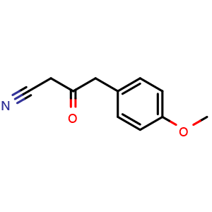 Chemical structure of 4-Methoxy-b-oxo-benzenebutanenitrile , CAS 103986-01-2, AChemBlock P42888