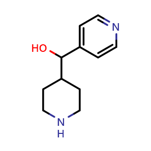 Chemical structure of a-4-Piperidinyl-4-pyridinemethanol , CAS 1038351-39-1, AChemBlock P42902
