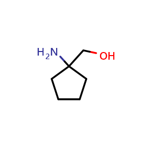 Chemical structure of 1-Amino-cyclopentanemethanol , CAS 10316-79-7, AChemBlock P42933