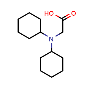 Chemical structure of N,N-Dicyclohexyl-glycine , CAS 102964-47-6, AChemBlock P42945