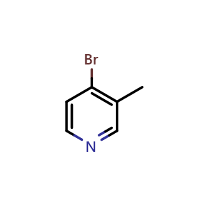 Chemical structure of 4-Bromo-3-picoline , CAS 10168-00-0, AChemBlock P43051