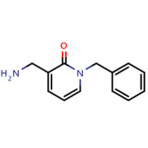 Chemical structure of 3-(Aminomethyl)-1-benzylpyridin-2(1H)-one , CAS 933757-00-7, AChemBlock P43173