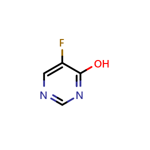 Chemical structure of 5-fluoropyrimidin-4-ol , CAS 671-35-2, AChemBlock P43226