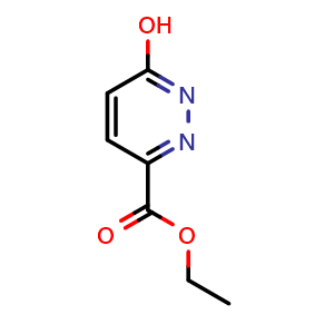 Chemical structure of ethyl 6-hydroxypyridazine-3-carboxylate , CAS 63001-31-0, AChemBlock P43230
