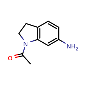 Chemical structure of 1-(6-aminoindolin-1-yl)ethanone , CAS 62368-29-0, AChemBlock P43233