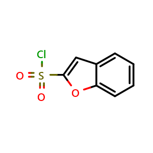 Chemical structure of benzofuran-2-sulfonyl chloride , CAS 17070-58-5, AChemBlock P43401
