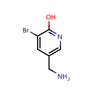 Chemical structure of 5-(aminomethyl)-3-bromopyridin-2-ol , CAS 1511792-50-9, AChemBlock P43424