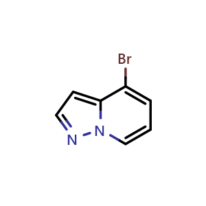 Chemical structure of 4-bromopyrazolo[1,5-a]pyridine , CAS 1427404-87-2, AChemBlock P43435