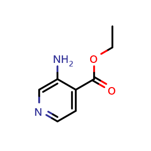 Chemical structure of ethyl 3-aminoisonicotinate , CAS 14208-83-4, AChemBlock P43437