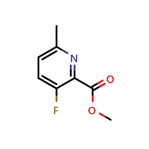Chemical structure of methyl 3-fluoro-6-methylpyridine-2-carboxylate , CAS 1256822-15-7, AChemBlock P43479