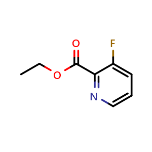 Chemical structure of ethyl 3-fluoropyridine-2-carboxylate , CAS 1187732-69-9, AChemBlock P43512