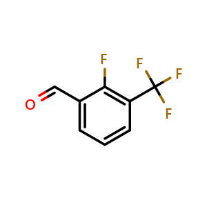 Chemical structure of 2-fluoro-3-(trifluoromethyl)benzaldehyde , CAS 112641-20-0, AChemBlock P43522