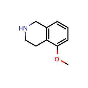 Chemical structure of 1,2,3,4-tetrahydro-5-methoxyisoquinoline , CAS 103030-70-2, AChemBlock P43537